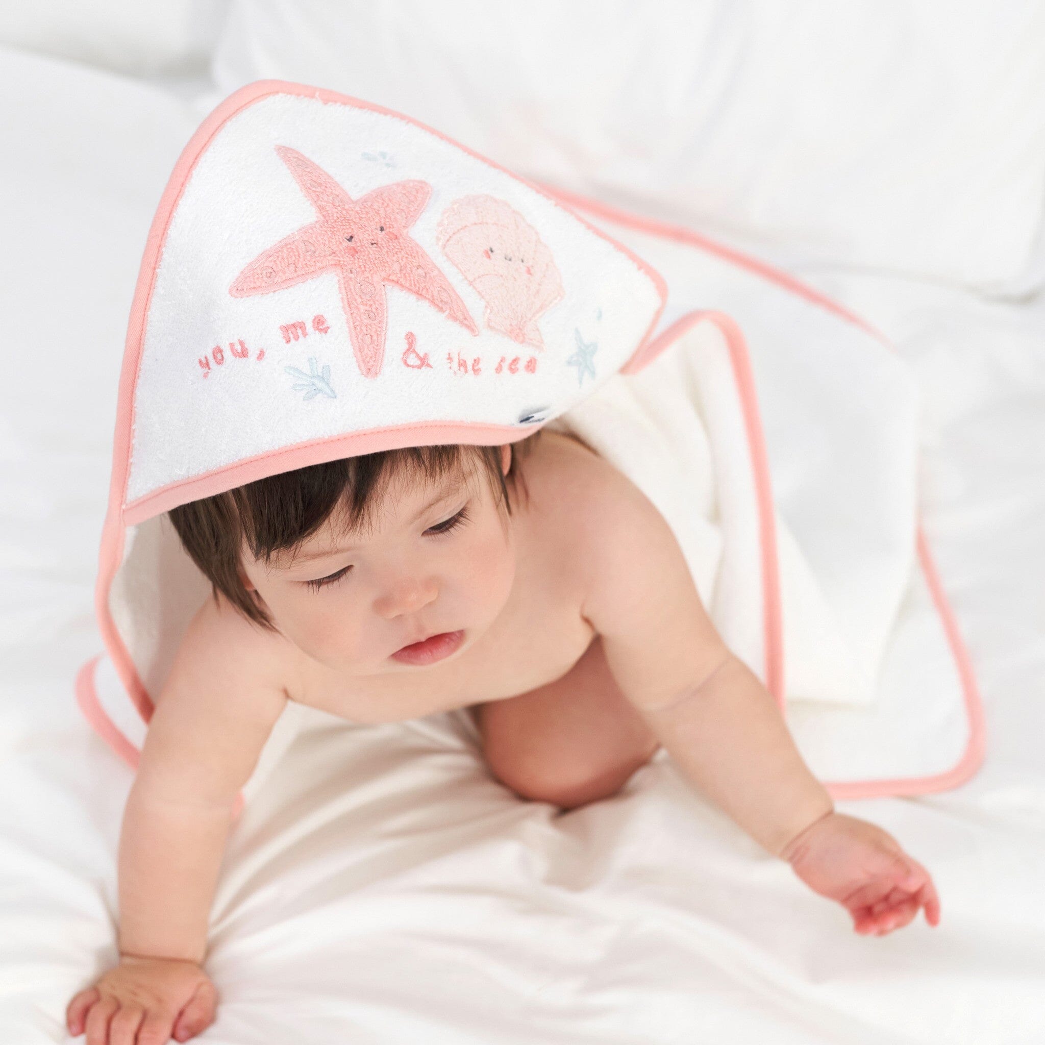 Baby Girls She Sells Sea Shells Hooded Towel - Image 2