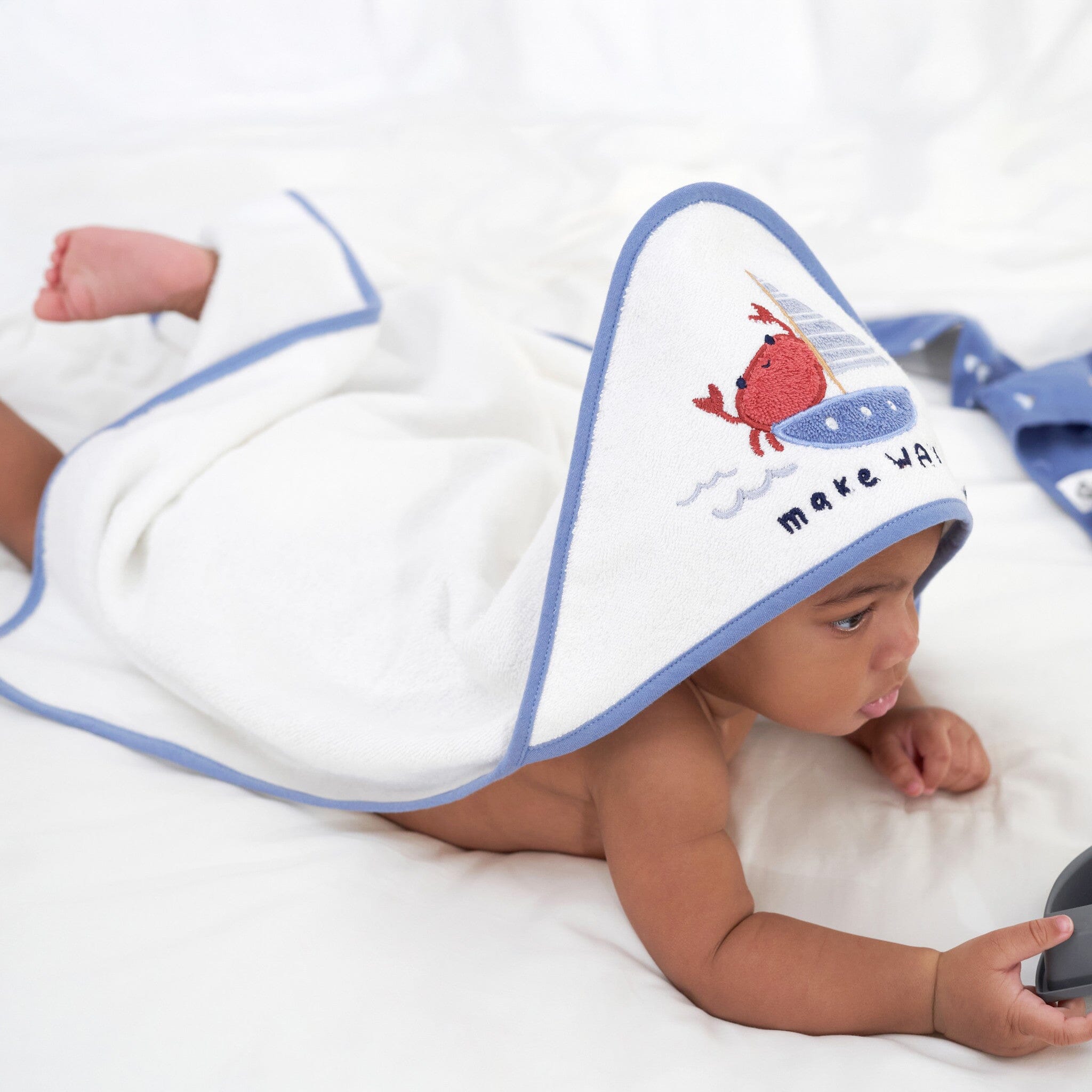 Baby Boys Little Lighthouse Hooded Towel - Image 2