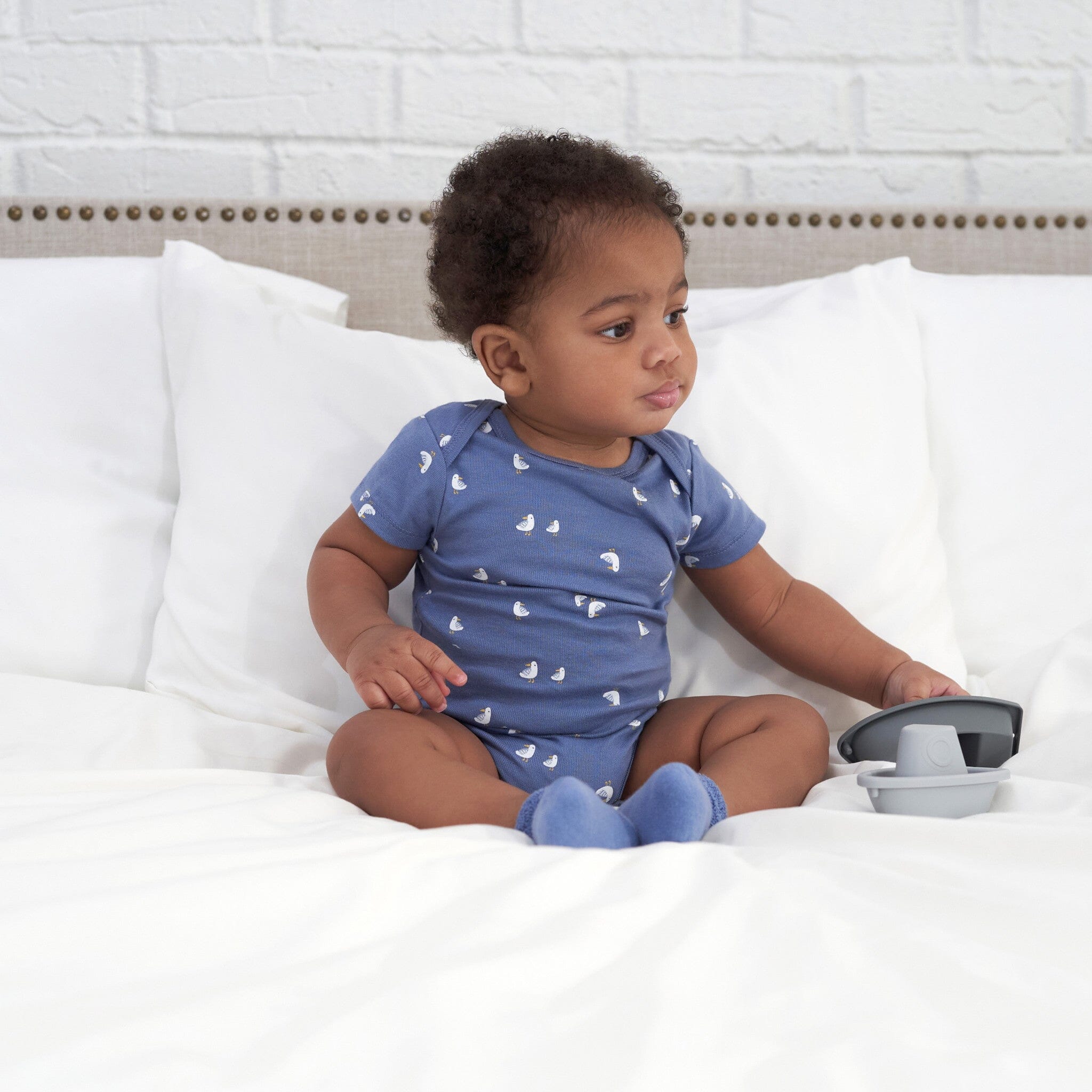 3-Pack Baby Boys Little Lighthouse Short Sleeve Onesies® Bodysuits - Image 3
