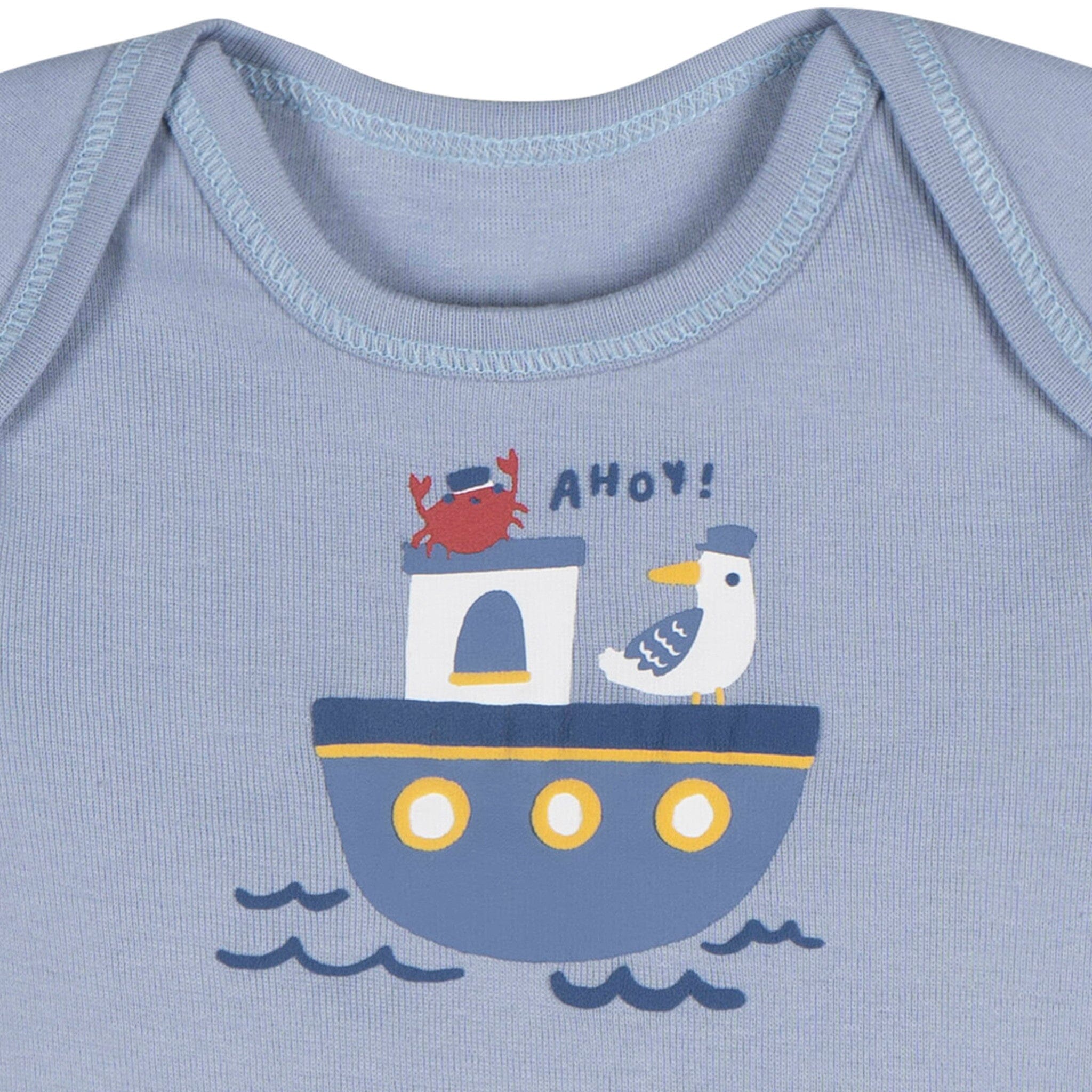 3-Pack Baby Boys Little Lighthouse Short Sleeve Onesies® Bodysuits - Image 5