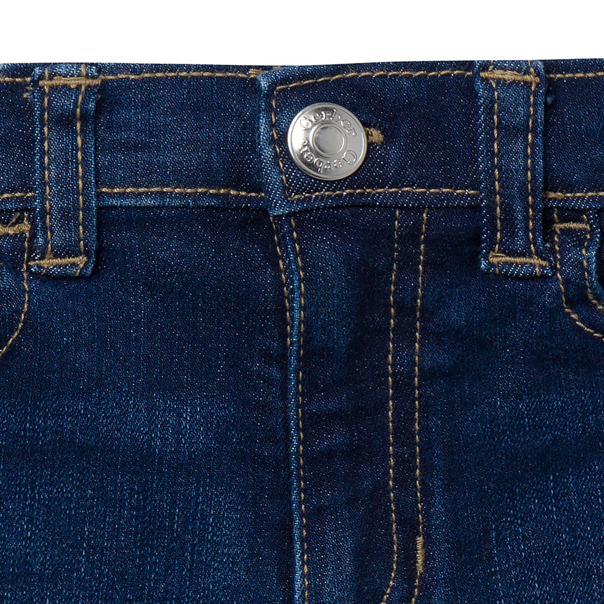Baby & Toddler Neutral Dark Wash Denim Shorts - Image 2