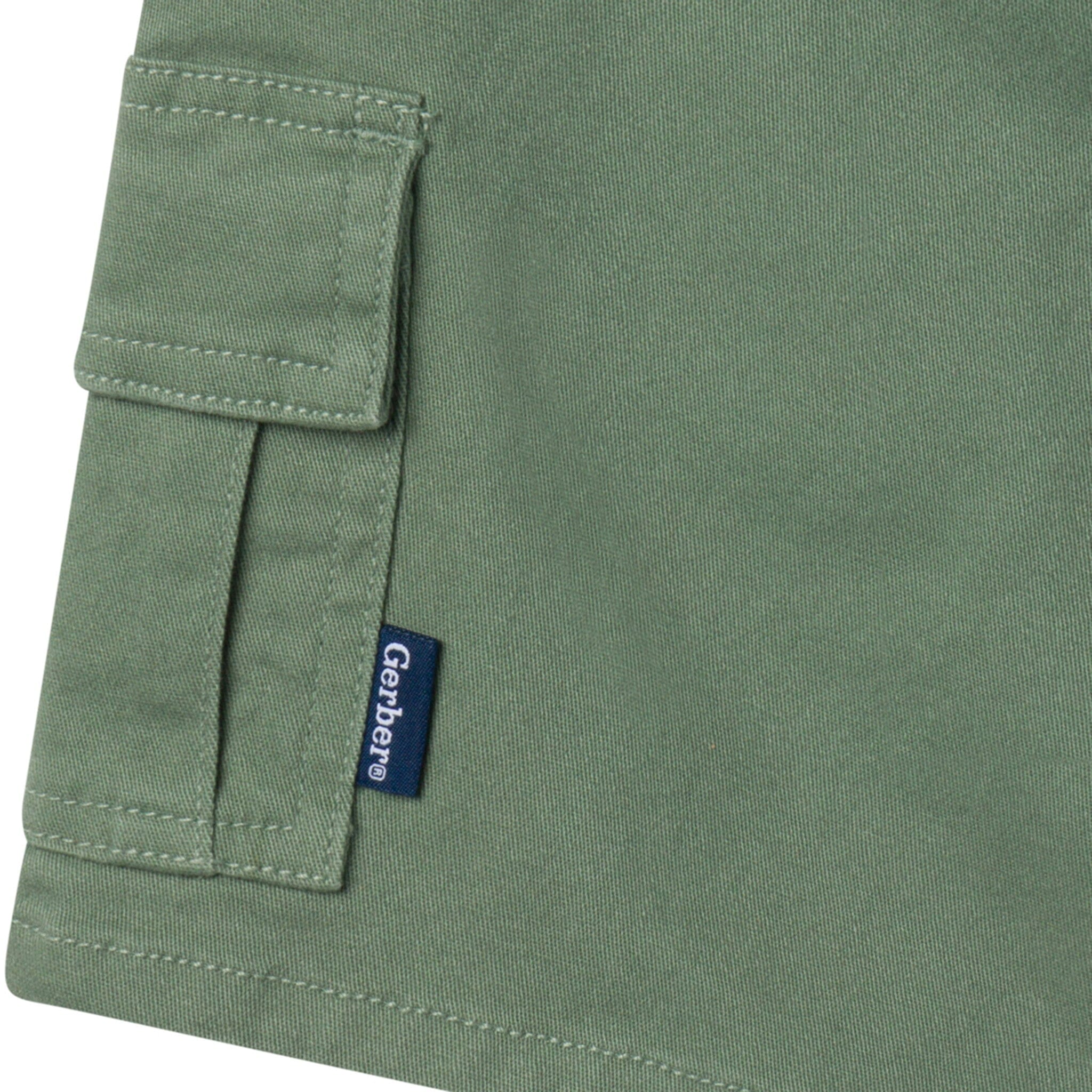 Infant & Toddler Boys Green Twill Cargo Shorts - Image 5