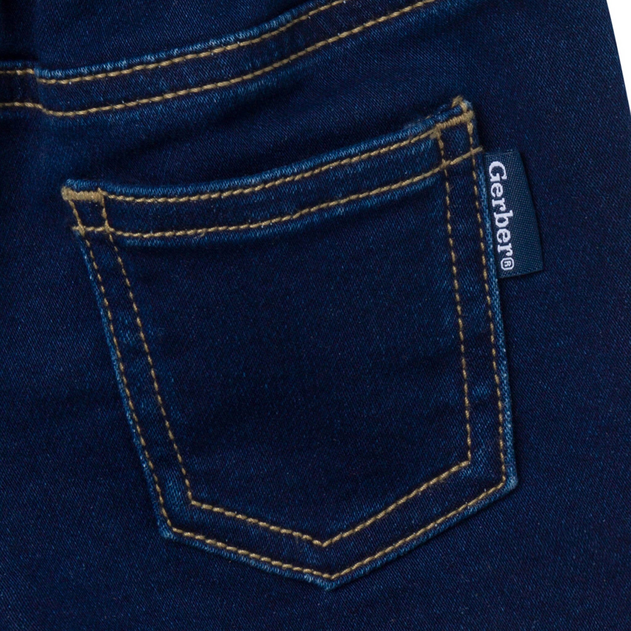 Baby & Toddler Neutral Dark Wash Cuffed Denim Shorts - Image 5
