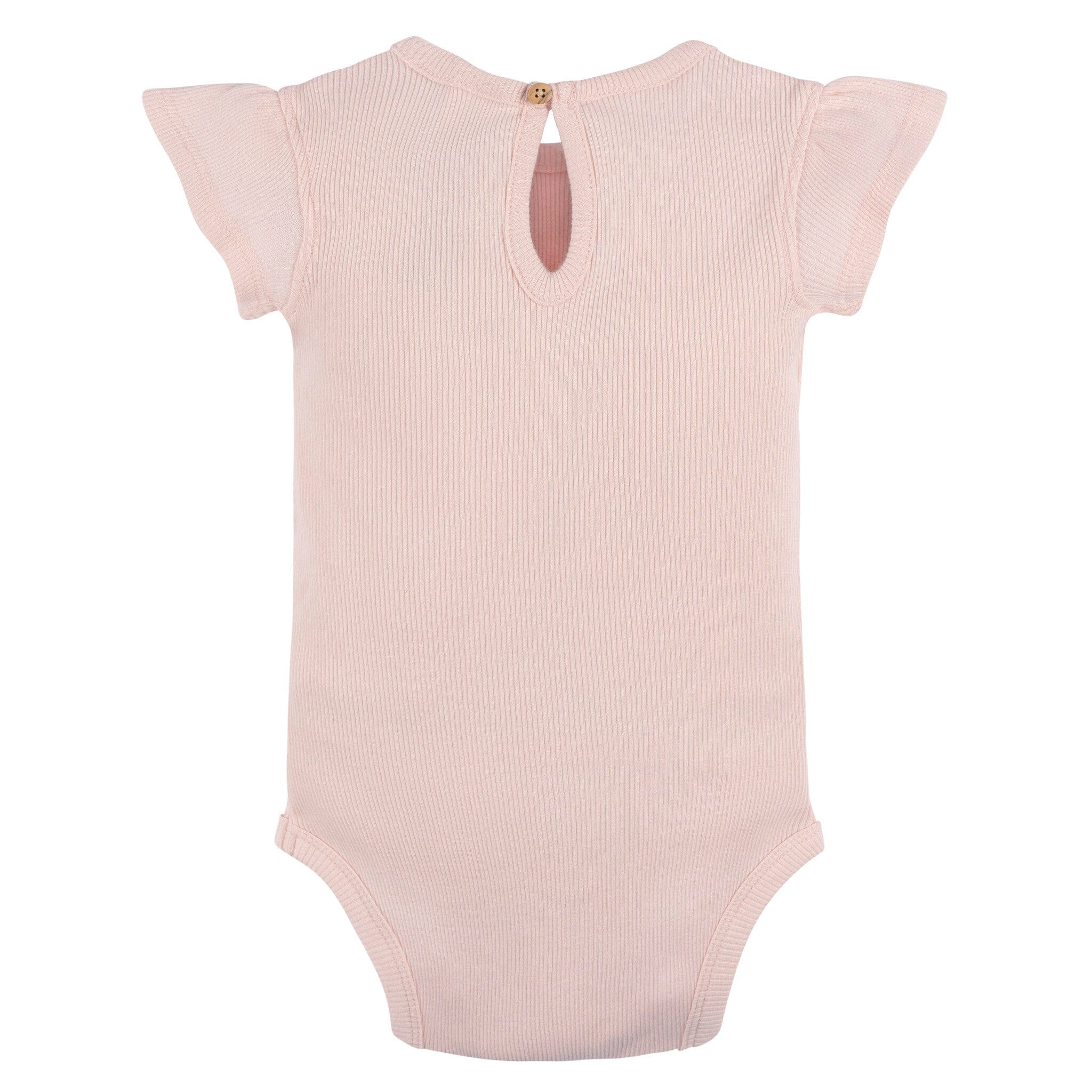 2-Piece Baby Girls Crystal Pink Bodysuit and Shorts Set - Image 4