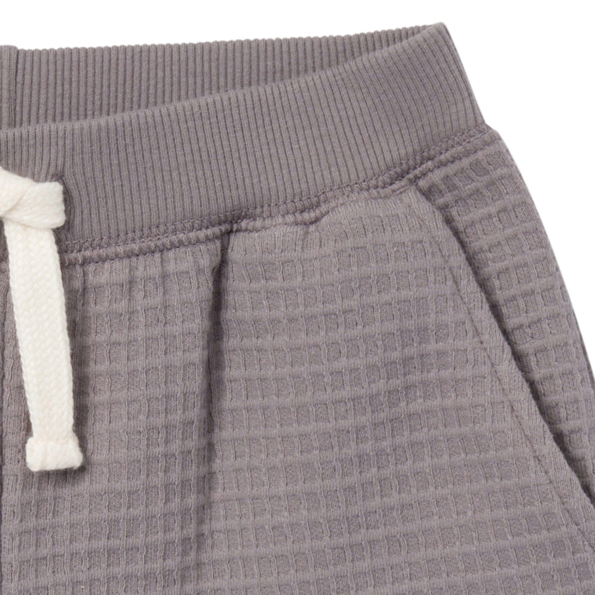 2-Piece Infant & Toddler Boys Grey Long Sleeve Top and Shorts Set - Image 6