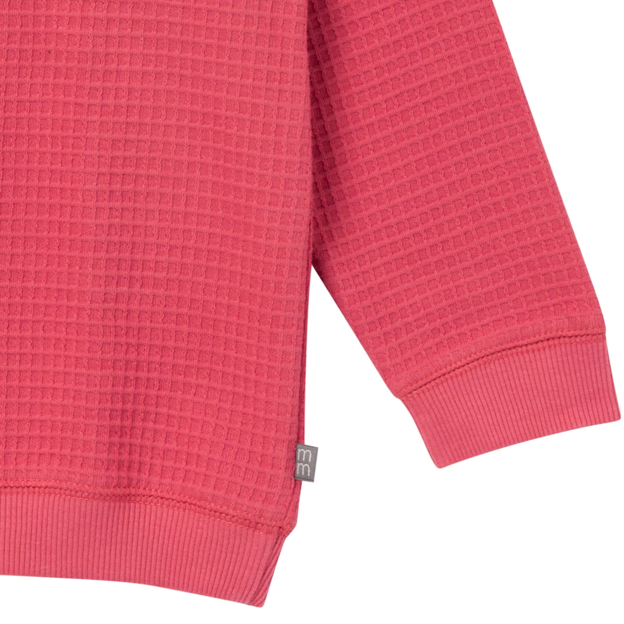 2-Piece Infant & Toddler Boys Dusty Red Long Sleeve Top and Shorts Set - Image 4