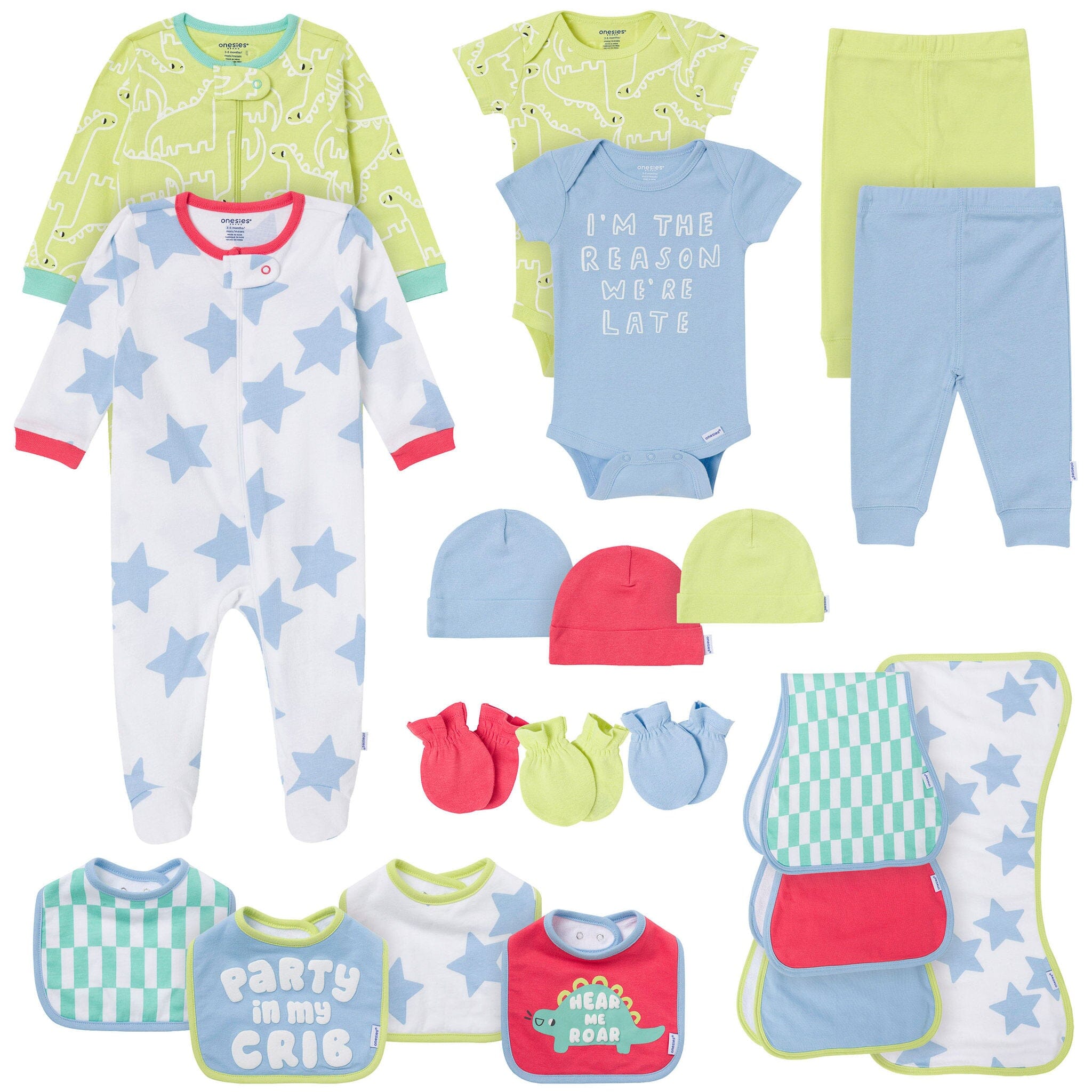 20-Piece Baby Boys I'm The Reason We're Late Layette