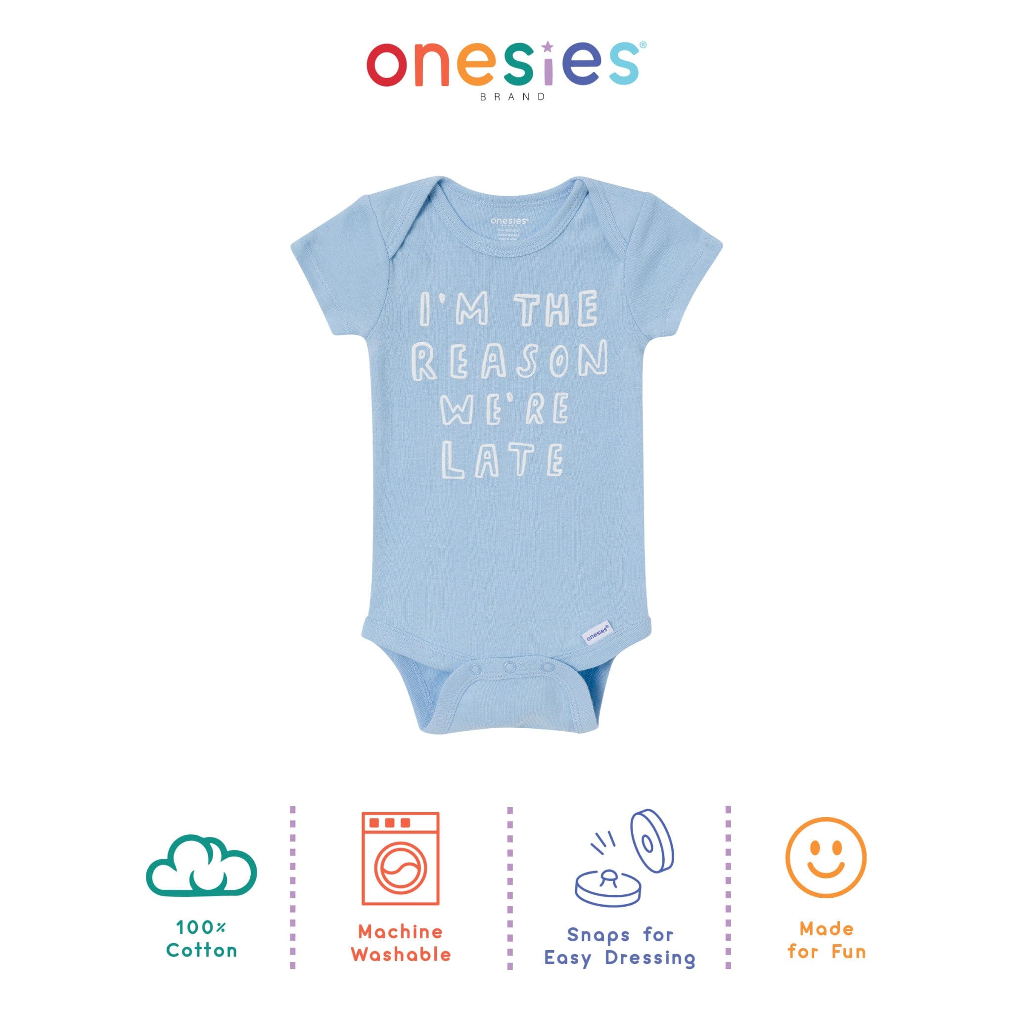 20-Piece Baby Boys I'm The Reason We're Late Layette - Image 22