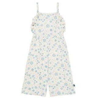 Infant & Toddler Girls Bird Floral Ruffle Wide Leg Romper