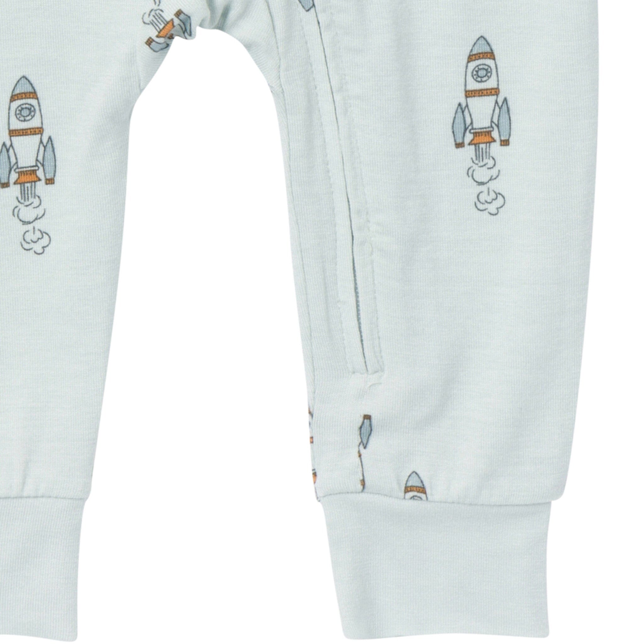 2-Pack Baby & Toddler Boys Light Sky Spaceship Viscose Snug Fit Footless Pajamas - Image 5