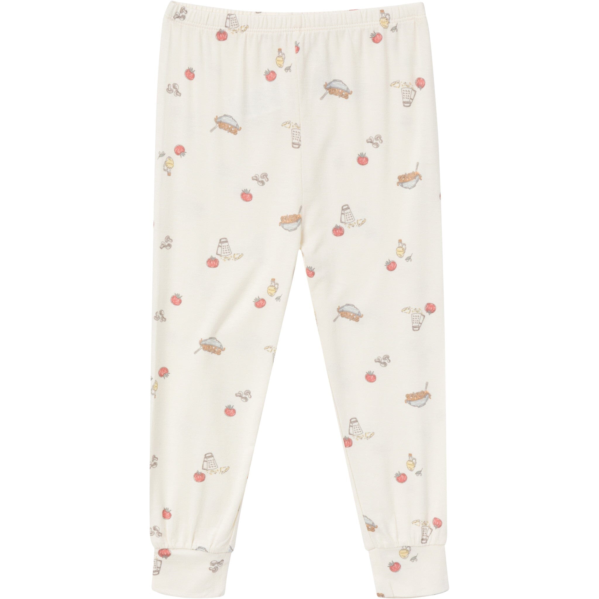 4-Piece Infant & Toddler Neutral Pasta Dinner Viscose Snug Fitting Pajamas - Image 7