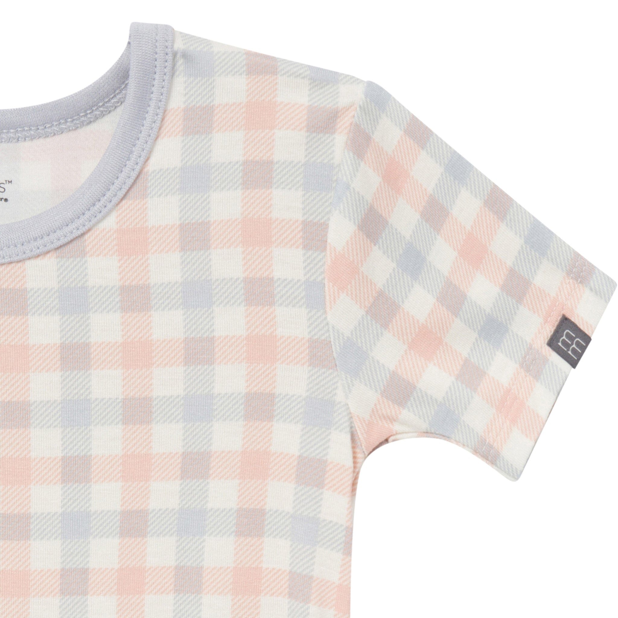 4-Piece Infant & Toddler Neutral Blue Plaid Viscose Snug Fitting Pajamas - Image 6