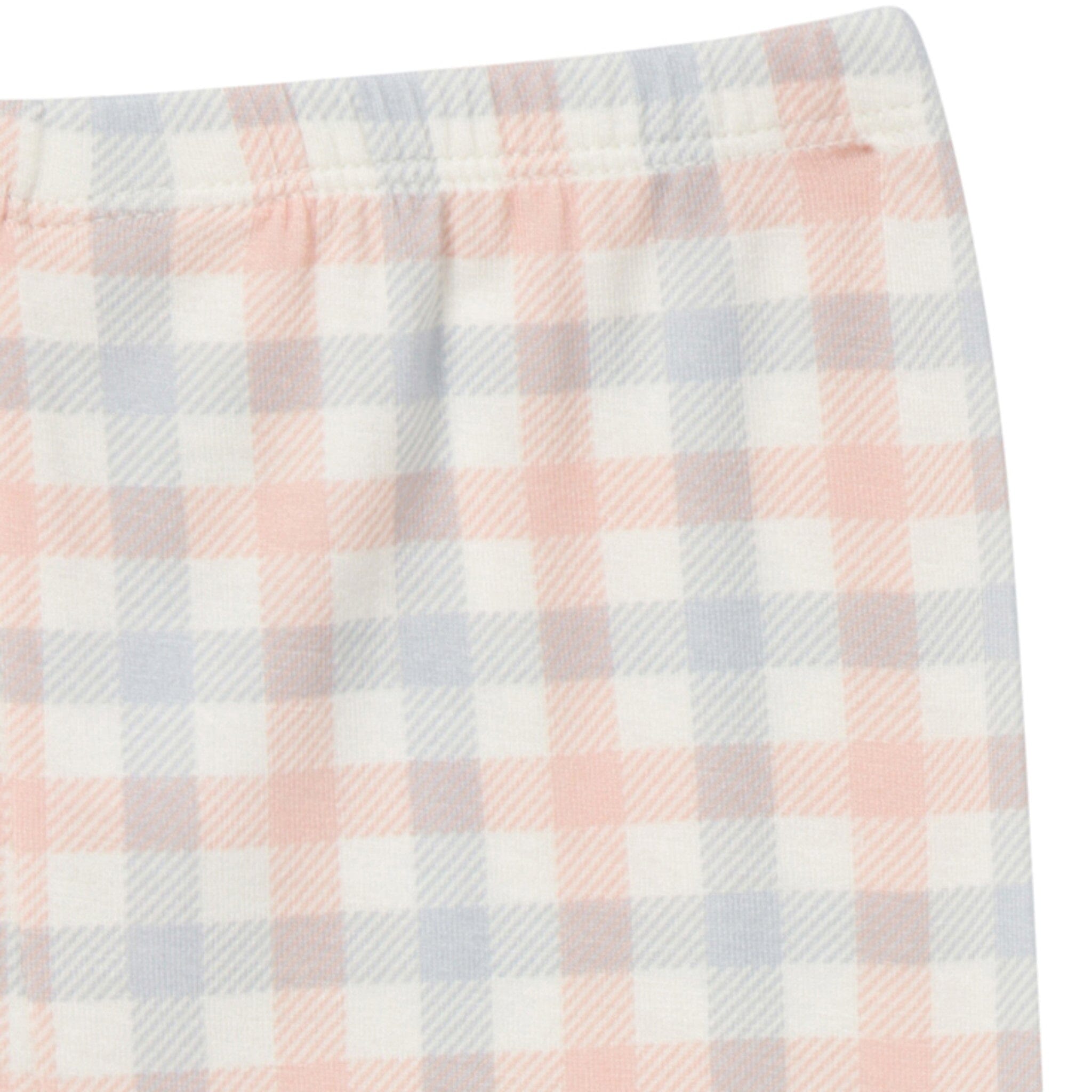 4-Piece Infant & Toddler Neutral Blue Plaid Viscose Snug Fitting Pajamas - Image 10