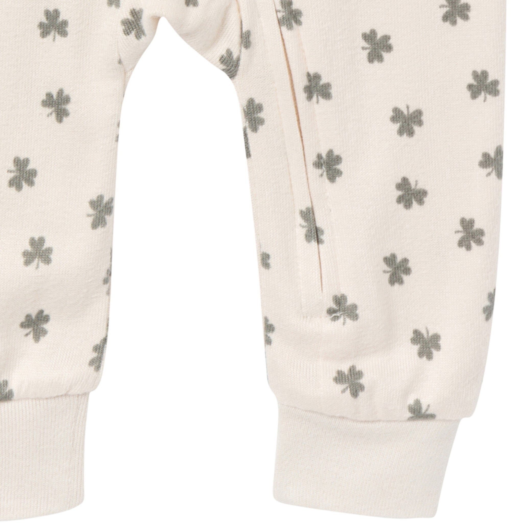 Baby & Toddler Neutral Beige Shamrock Snug Fitting Footless Hacci Pajamas - Image 4