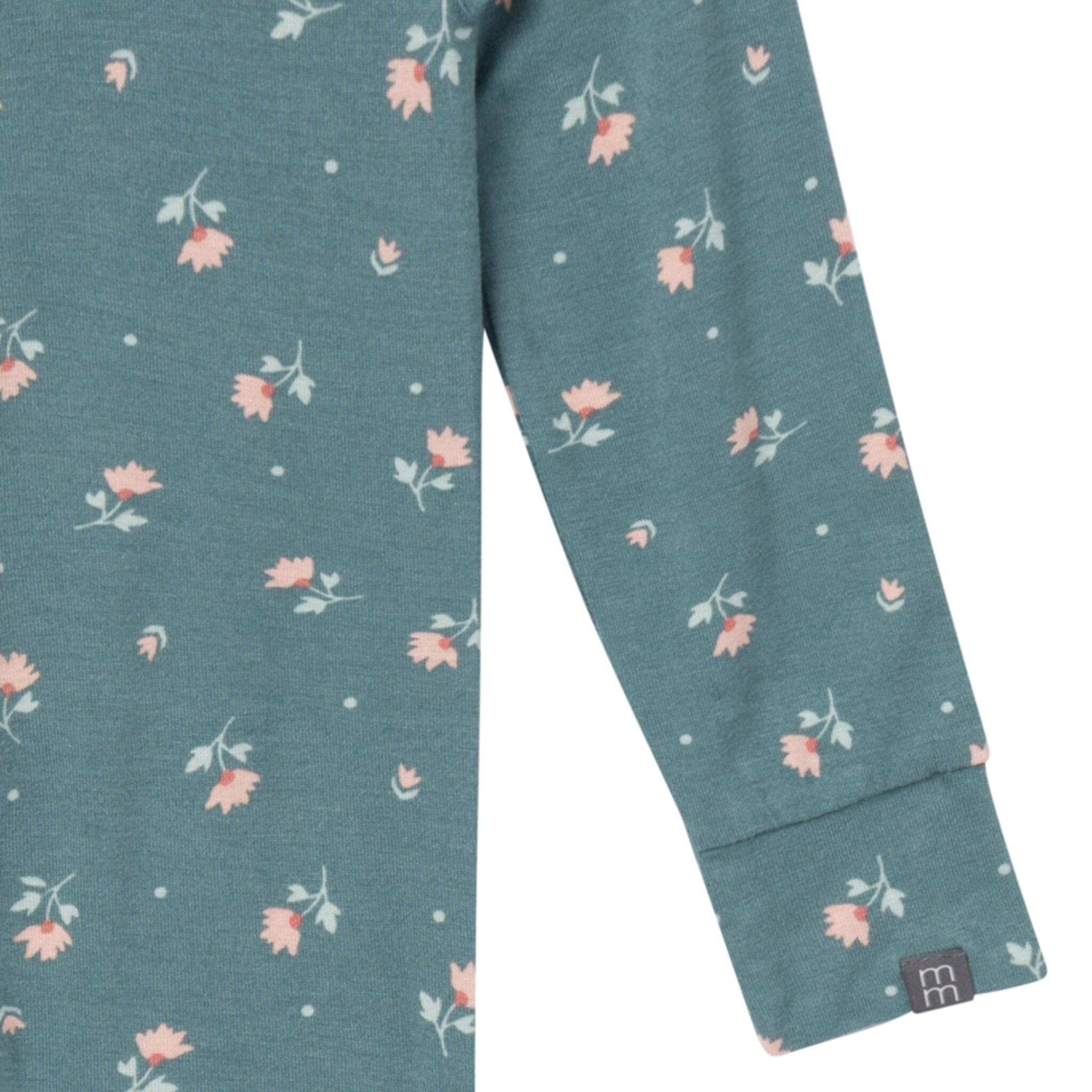 2-Pack Baby & Toddler Girls Teal Rose Viscose Snug Fit Footless Pajamas - Image 4