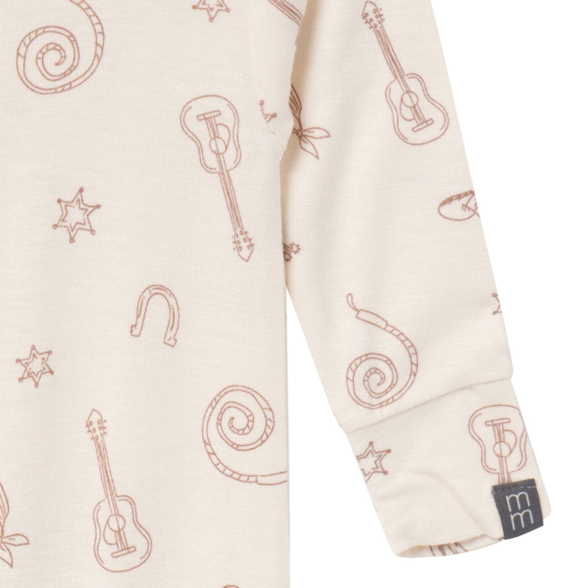 2-Pack Baby & Toddler Neutral Beige Cowboy Viscose Snug Fit Footless Pajamas - Image 6