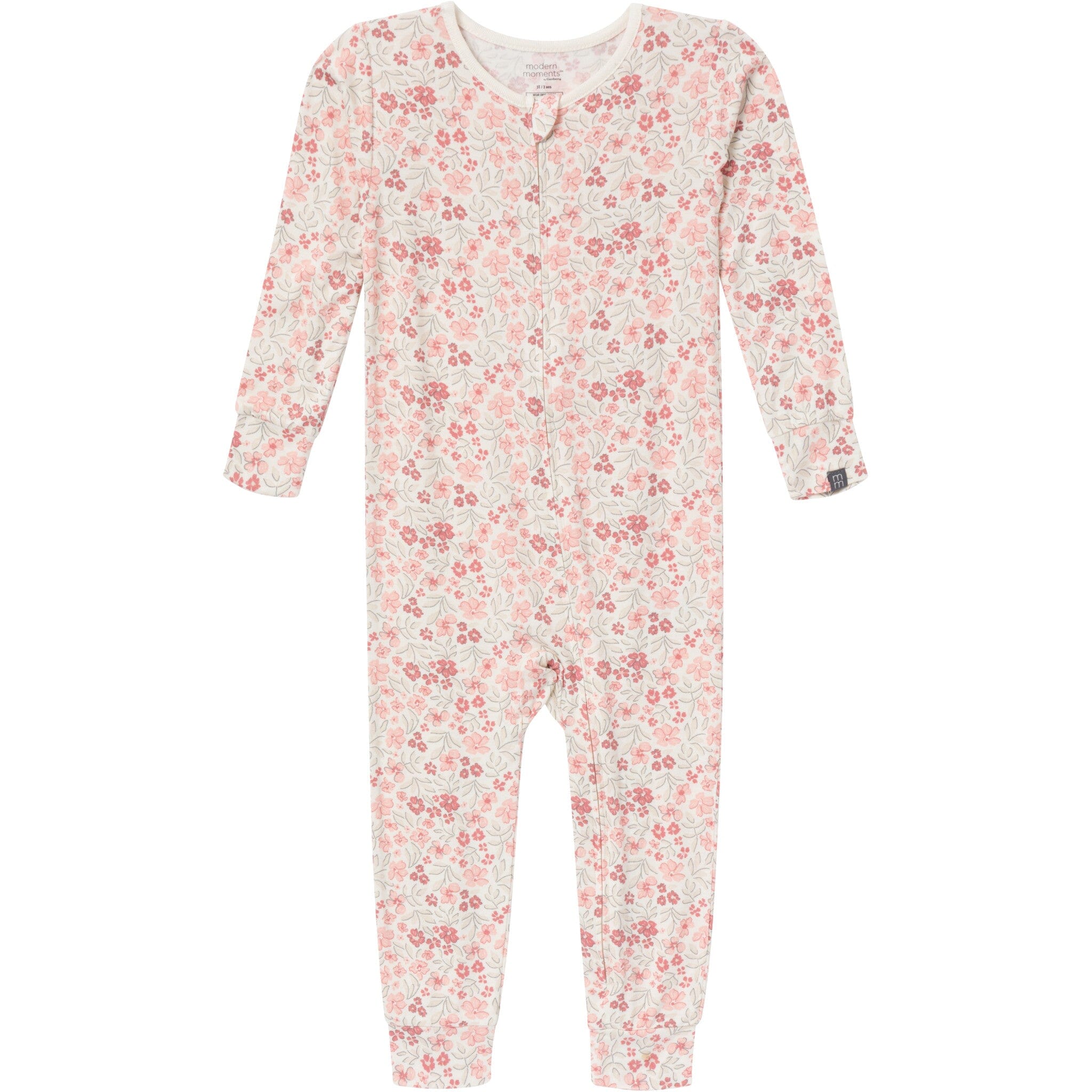 2-Pack Baby & Toddler Girls Ivory Floral Viscose Snug Fit Footless Pajamas - Image 2