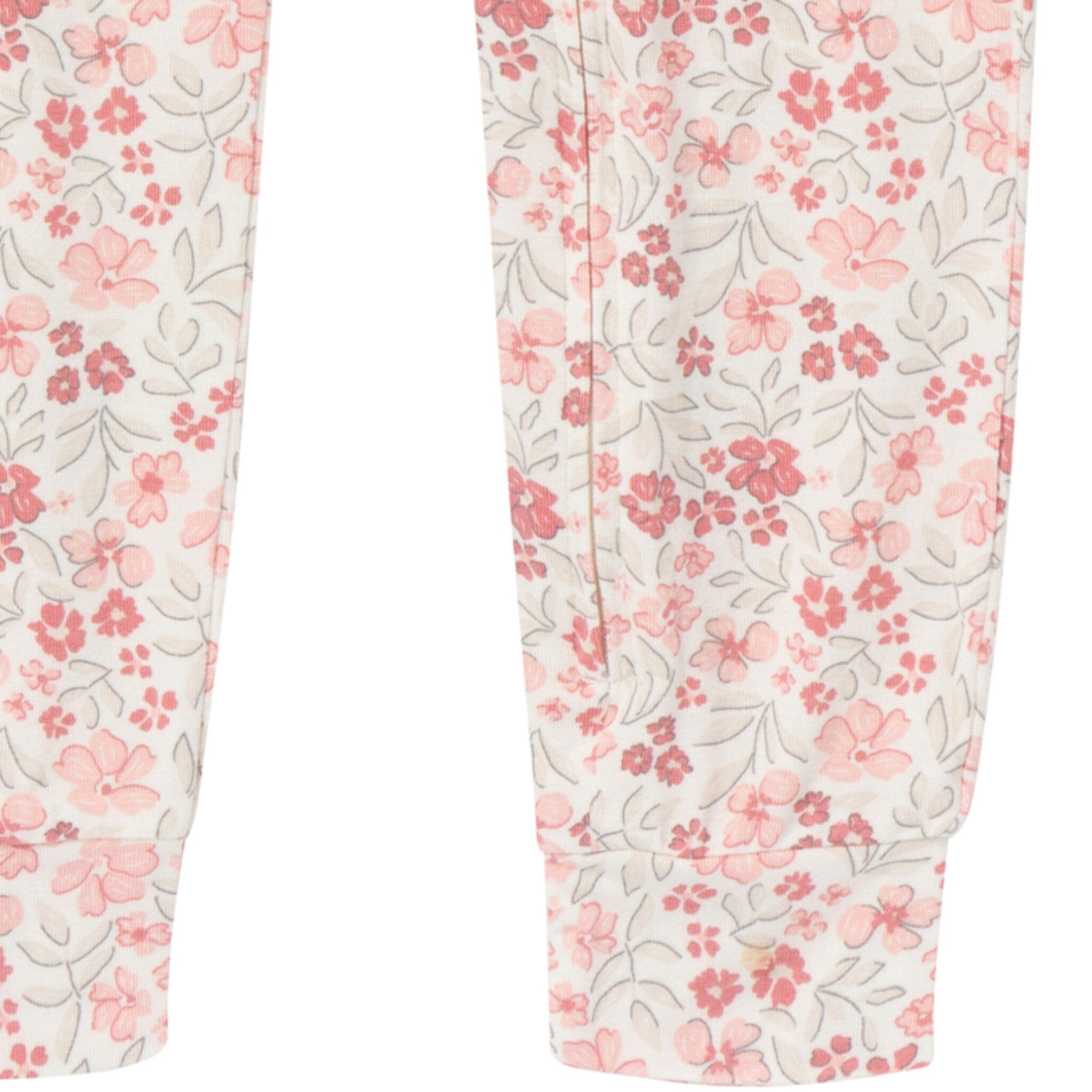 2-Pack Baby & Toddler Girls Ivory Floral Viscose Snug Fit Footless Pajamas - Image 5