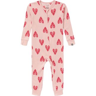 Baby & Toddler Girls Pink Hearts Snug Fitting Footless Hacci Pajamas