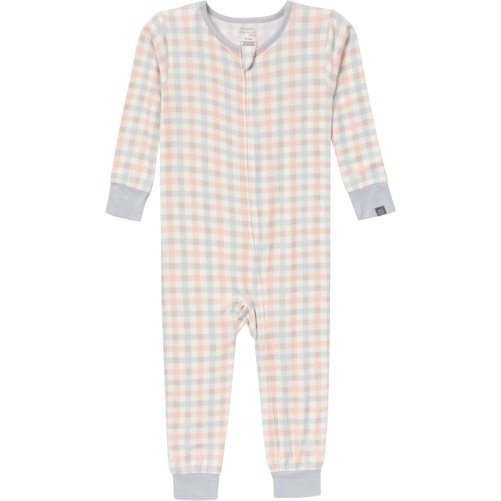 2-Pack Baby & Toddler Neutral Blue Plaid Viscose Snug Fitting Footless Pajamas - Image 8