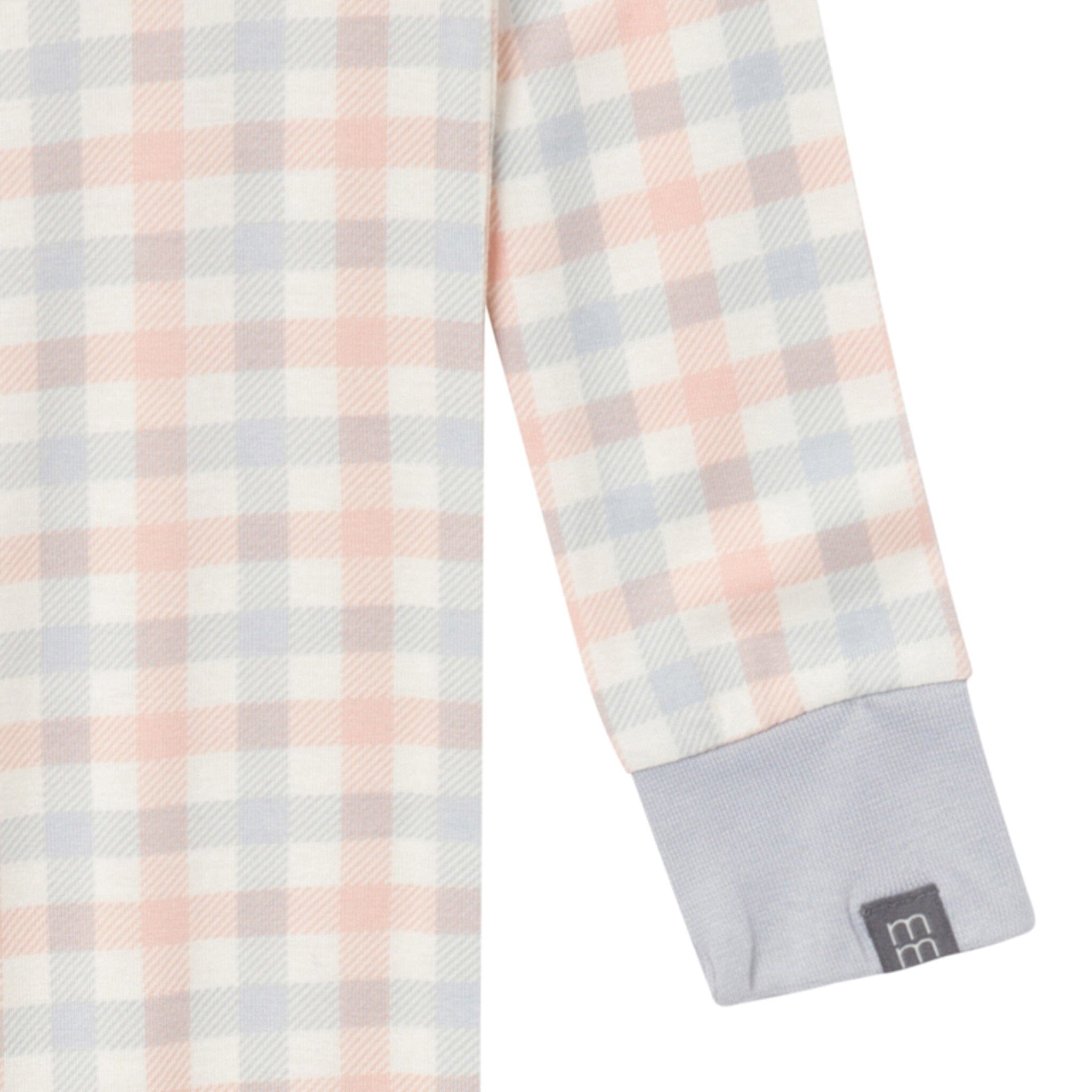 2-Pack Baby & Toddler Neutral Blue Plaid Viscose Snug Fitting Footless Pajamas - Image 10