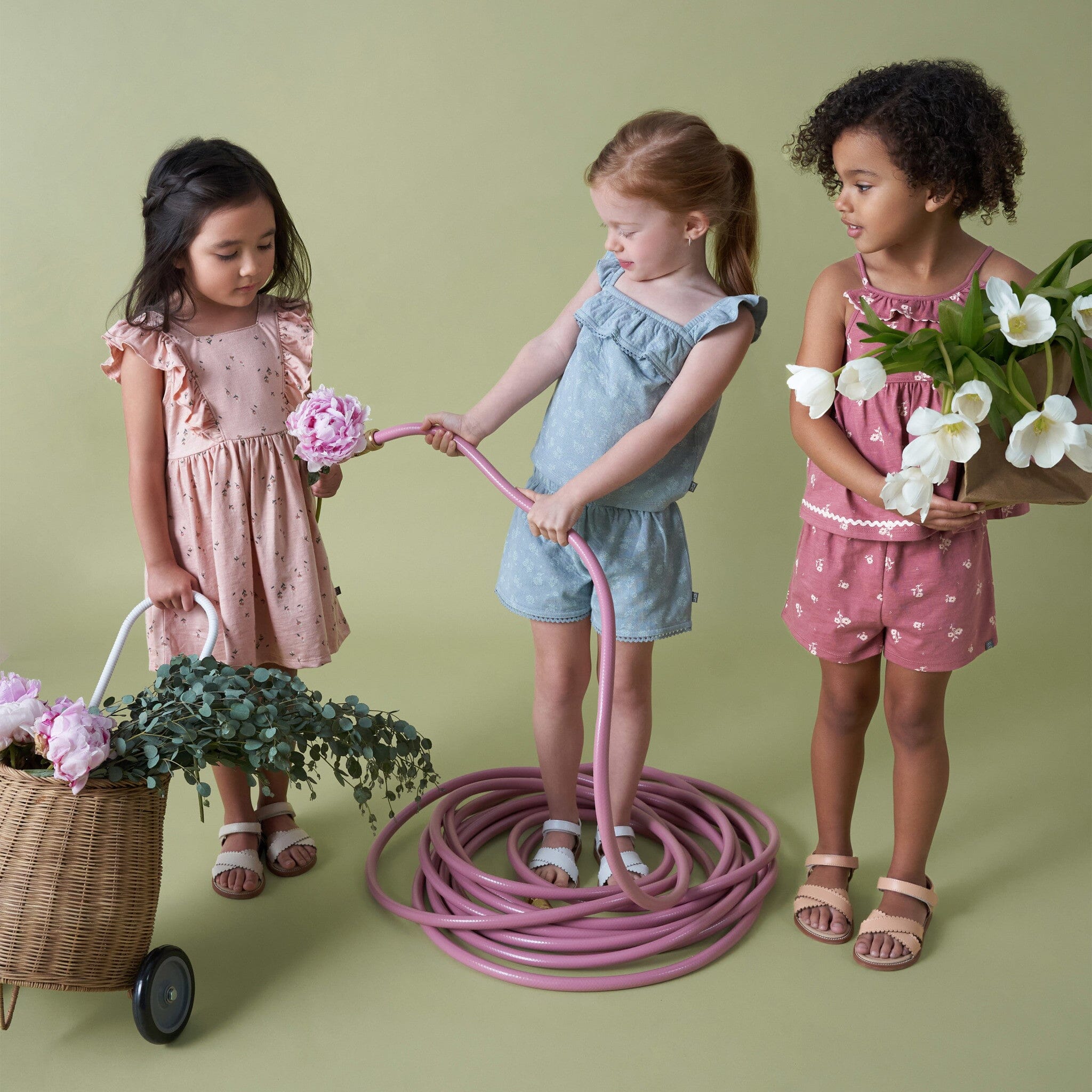 Infant & Toddler Girls Rose Tulips Bow Back Dress - Image 4