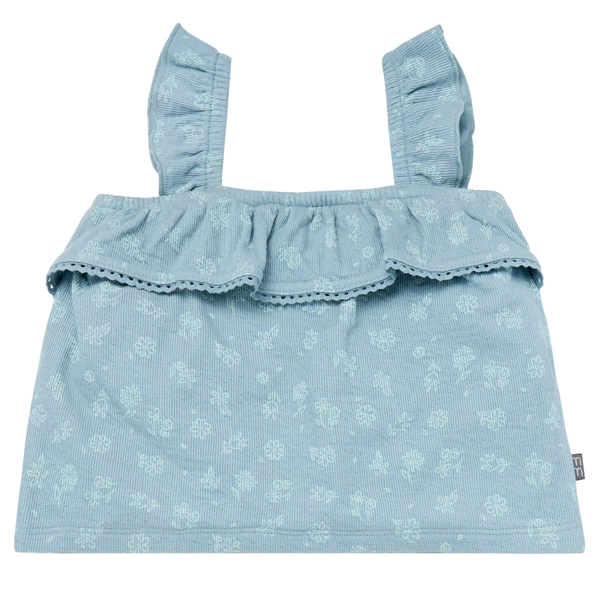 2-Piece Infant & Toddler Girls Teal Floral Top and Shorts Set - Image 4