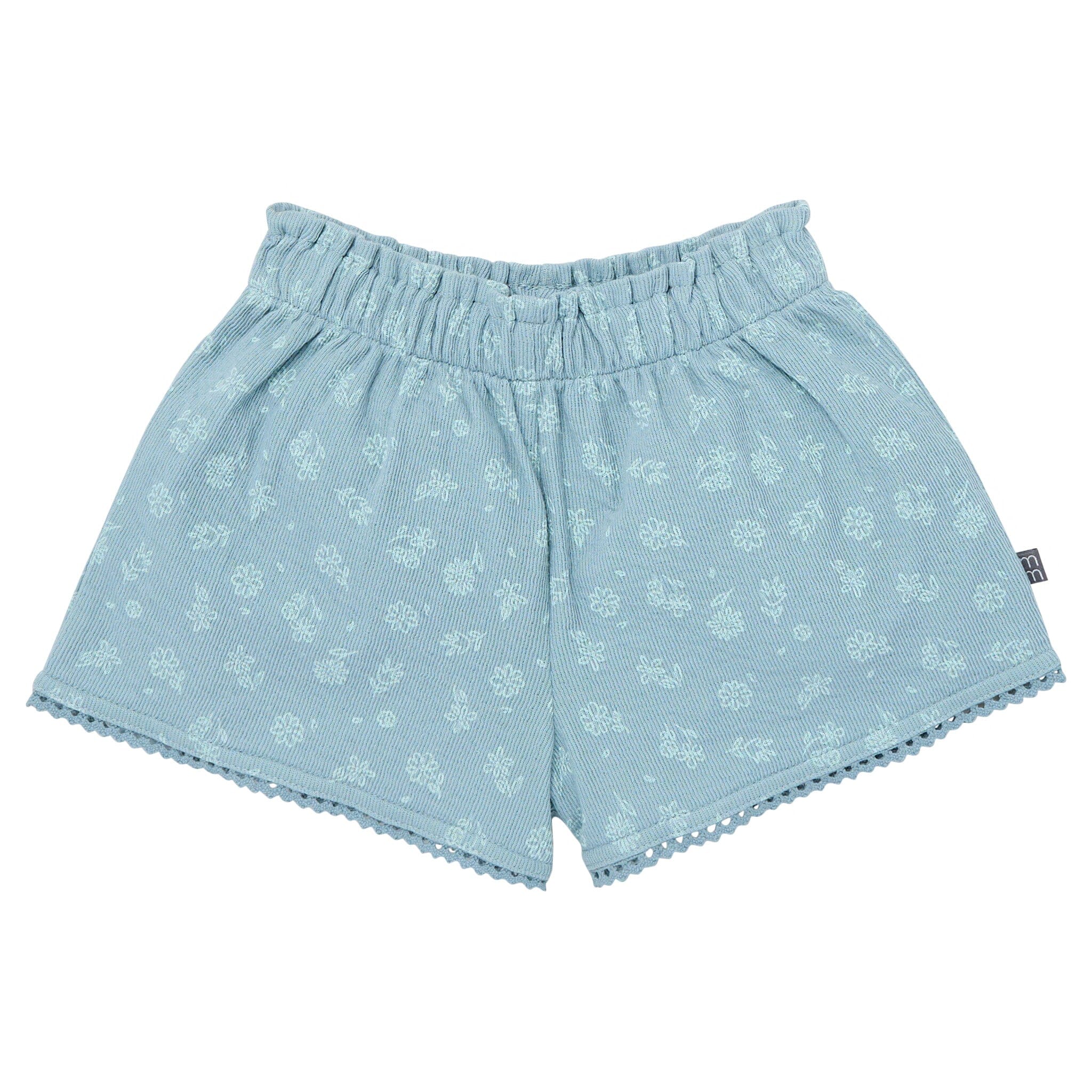 2-Piece Infant & Toddler Girls Teal Floral Top and Shorts Set - Image 7