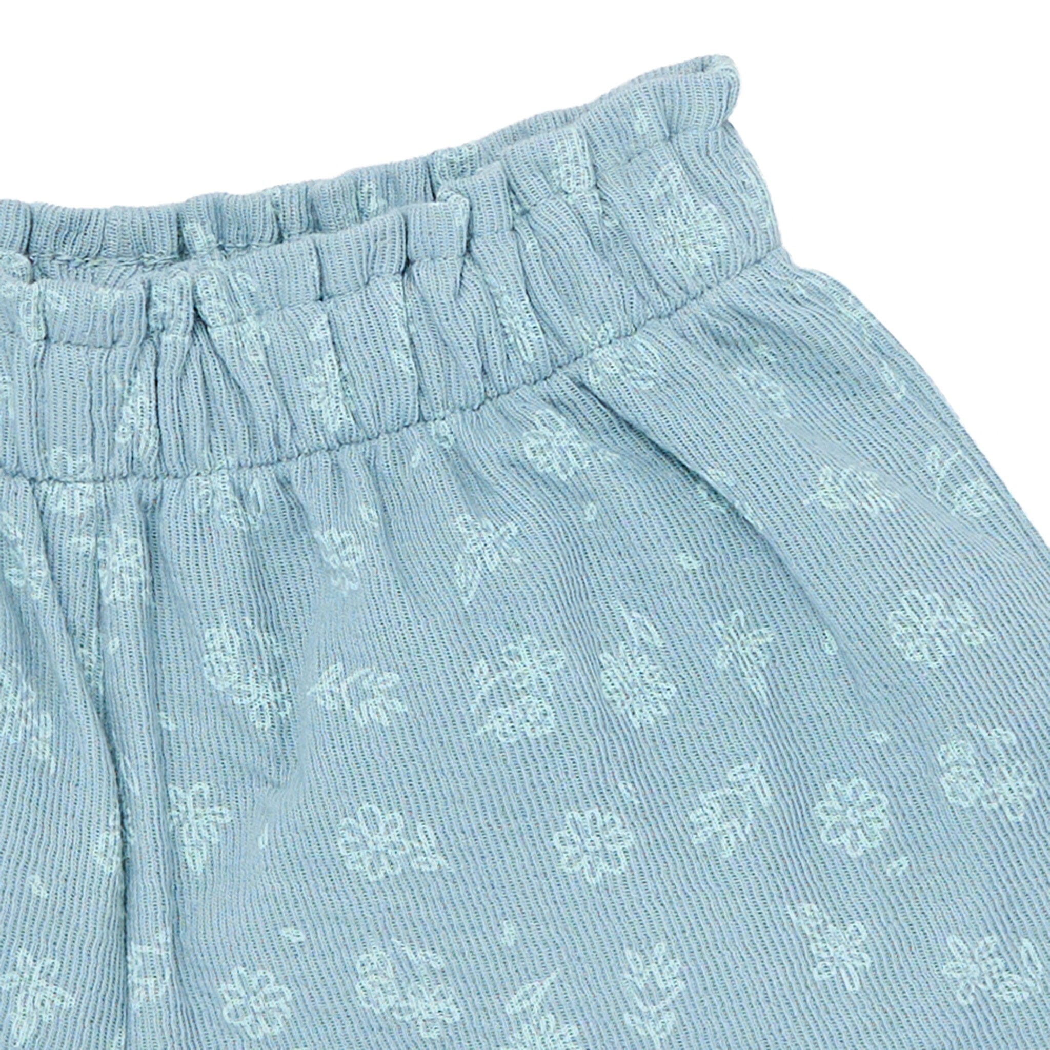 2-Piece Infant & Toddler Girls Teal Floral Top and Shorts Set - Image 8