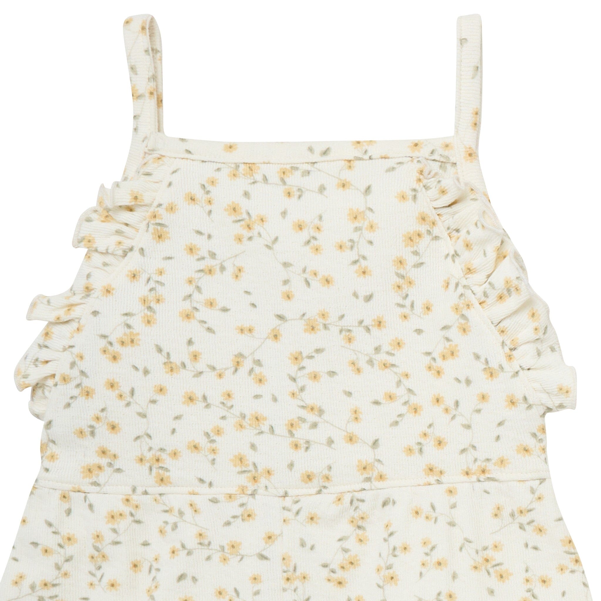 Infant & Toddler Girls Ivory Vines Ruffle Romper - Image 2