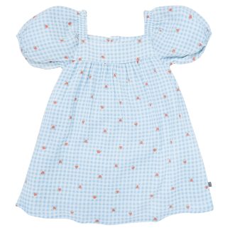 Infant & Toddler Girls Strawberry Gingham Puff Sleeve Dress