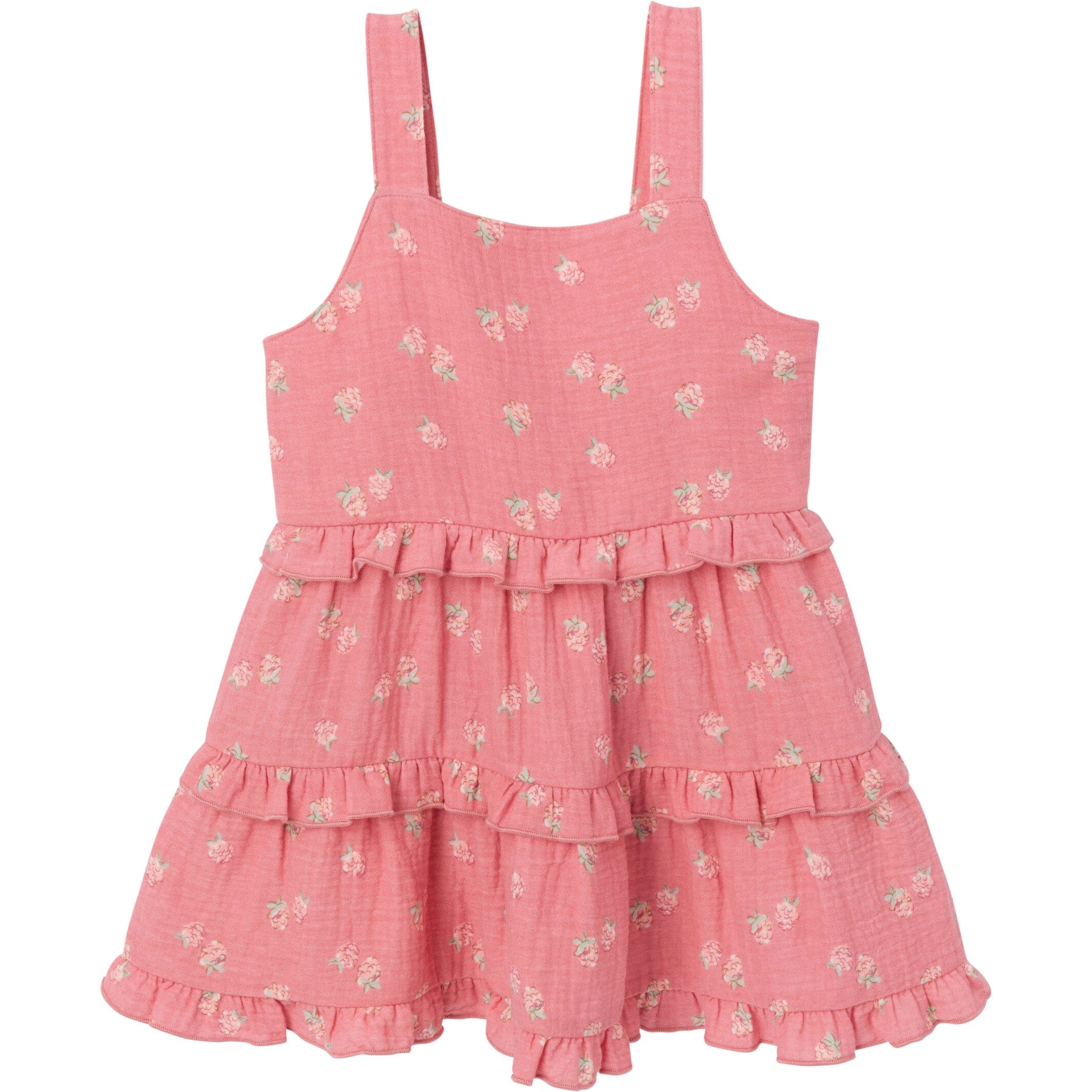 Mommy & Me Pink Raspberries Gauze Dresses Bundle - Image 2