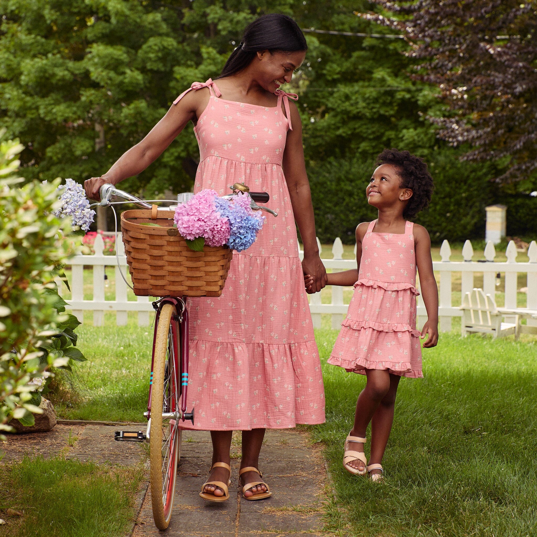 Mommy & Me Pink Raspberries Gauze Dresses Bundle - Image 7